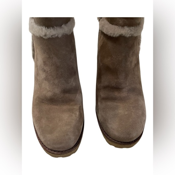 FRYE Jen Shearling Short Boot - taupe size 8 - Picture 6 of 16